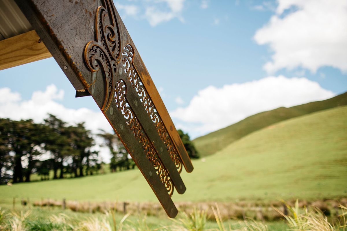 Tū Te Manawa project, Ngāmoko Whare, Manawatū River Road, Norsewood - carving detail