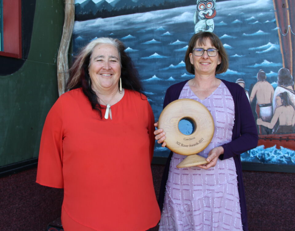 Co-chairs Danielle Harris and Rachel Keedwell with the Cawthron New Zealand River Award